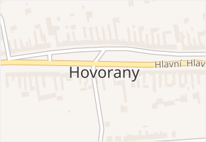 Hovorany v obci Hovorany - mapa části obce