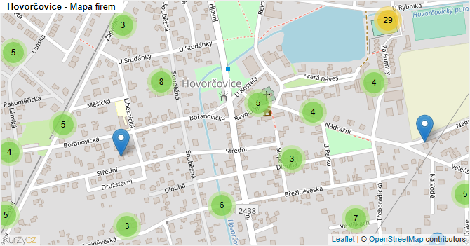 Hovorčovice - mapa firem