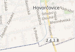 Březiněveská v obci Hovorčovice - mapa ulice