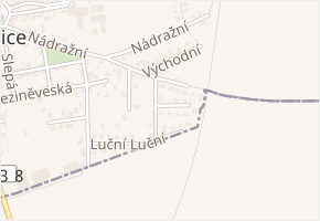Ke Dráze v obci Hovorčovice - mapa ulice