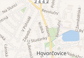 Krátká v obci Hovorčovice - mapa ulice