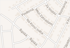 Na Konci světa v obci Hovorčovice - mapa ulice