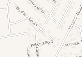 Řipská v obci Hovorčovice - mapa ulice
