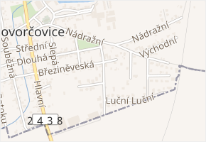 Třeboradická v obci Hovorčovice - mapa ulice
