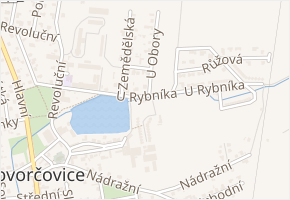 U Rybníka v obci Hovorčovice - mapa ulice