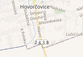 Zahradní v obci Hovorčovice - mapa ulice