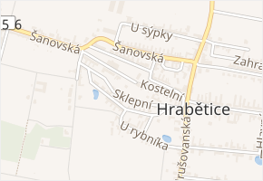 Sklepní v obci Hrabětice - mapa ulice