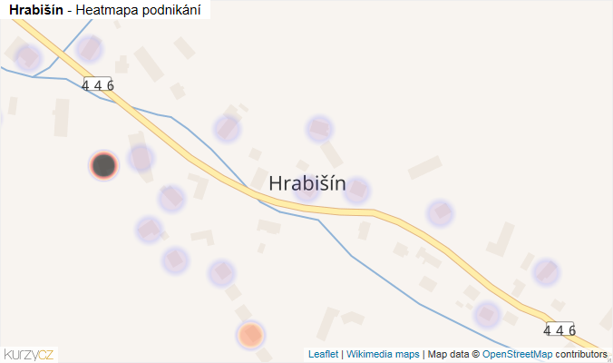 Mapa Hrabišín - Firmy v části obce.