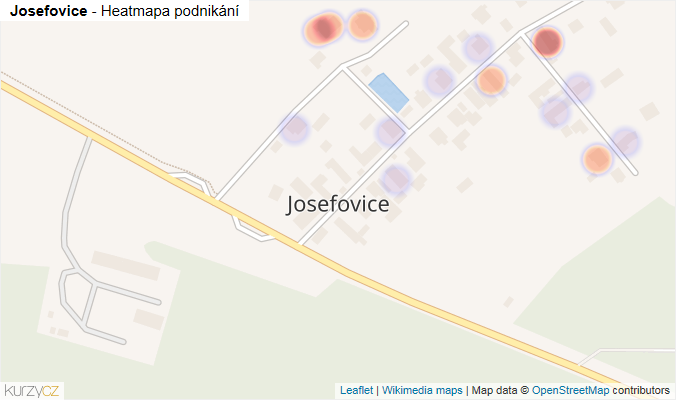 Mapa Josefovice - Firmy v části obce.
