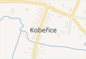 Kobeřice v obci Hradčany-Kobeřice - mapa části obce