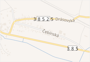 Čebínská v obci Hradčany - mapa ulice
