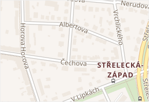 Albertova v obci Hradec Králové - mapa ulice