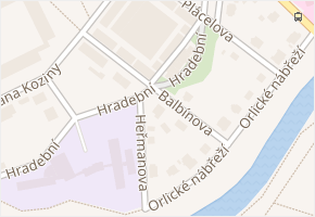 Balbínova v obci Hradec Králové - mapa ulice