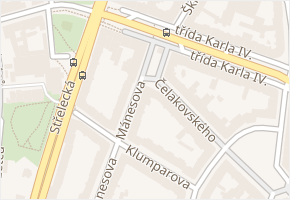 Baťkovo náměstí v obci Hradec Králové - mapa ulice