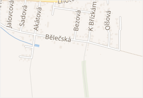 Bělečská v obci Hradec Králové - mapa ulice