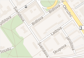 Bidlova v obci Hradec Králové - mapa ulice