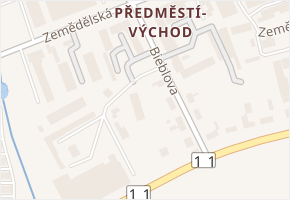 Bieblova v obci Hradec Králové - mapa ulice