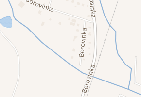 Borovinka v obci Hradec Králové - mapa ulice