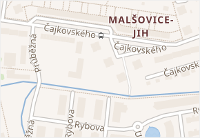 Čajkovského v obci Hradec Králové - mapa ulice