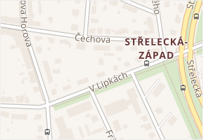 Čechova v obci Hradec Králové - mapa ulice