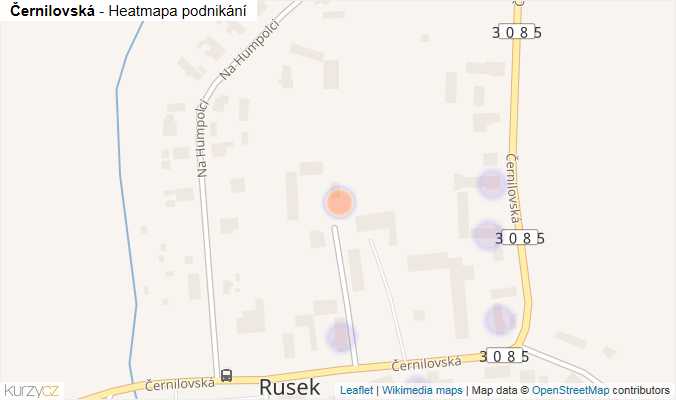 Mapa Černilovská - Firmy v ulici.
