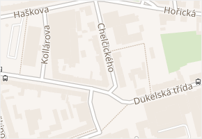 Chelčického v obci Hradec Králové - mapa ulice
