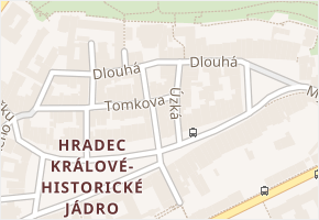 Dlouhá v obci Hradec Králové - mapa ulice