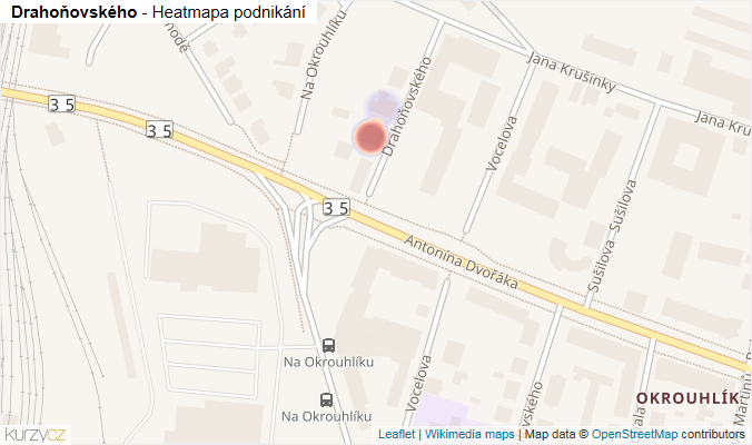 Mapa Drahoňovského - Firmy v ulici.