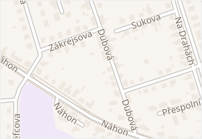 Dubová v obci Hradec Králové - mapa ulice