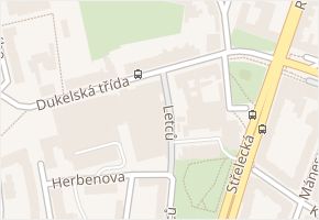 Dukelská třída v obci Hradec Králové - mapa ulice