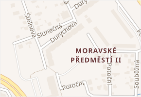 Durychova v obci Hradec Králové - mapa ulice