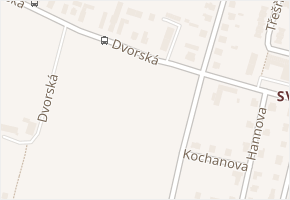 Dvorská v obci Hradec Králové - mapa ulice