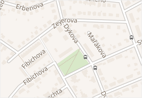 Dykova v obci Hradec Králové - mapa ulice
