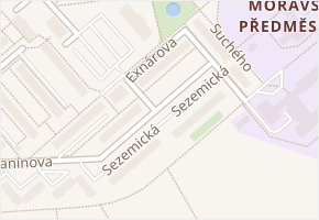 Exnárova v obci Hradec Králové - mapa ulice