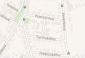 Foerstrova v obci Hradec Králové - mapa ulice