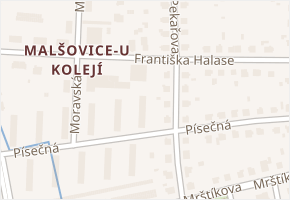 Františka Halase v obci Hradec Králové - mapa ulice