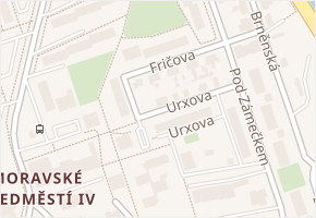 Fričova v obci Hradec Králové - mapa ulice