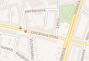 Gočárova třída v obci Hradec Králové - mapa ulice