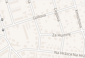 Gollova v obci Hradec Králové - mapa ulice