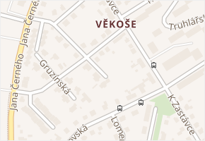 Gruzínská v obci Hradec Králové - mapa ulice