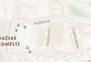 Haškova v obci Hradec Králové - mapa ulice