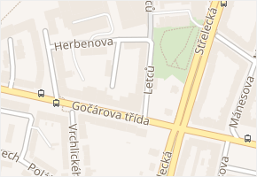 Herbenova v obci Hradec Králové - mapa ulice