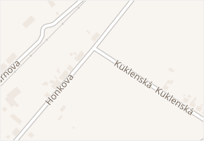 Honkova v obci Hradec Králové - mapa ulice