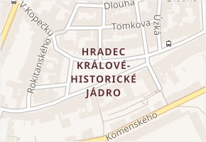 Hradec Králové v obci Hradec Králové - mapa části obce