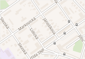 Jánošíkova v obci Hradec Králové - mapa ulice