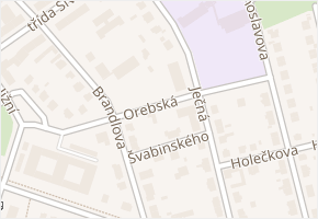 Ječná v obci Hradec Králové - mapa ulice