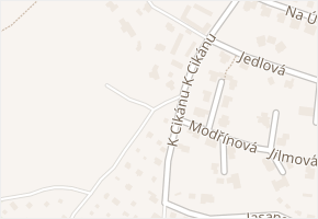 K Cikánu v obci Hradec Králové - mapa ulice