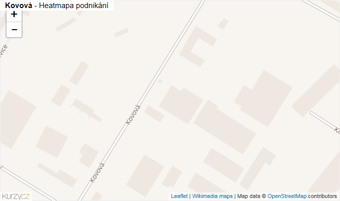 Mapa Kovová - Firmy v ulici.
