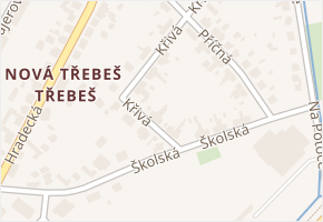 Křivá v obci Hradec Králové - mapa ulice