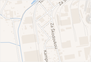 Křížkovského v obci Hradec Králové - mapa ulice